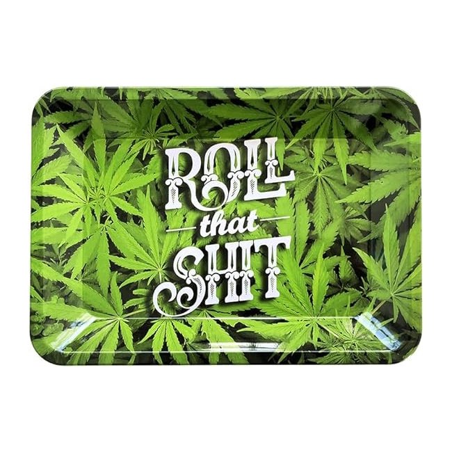 Green Leaves Rolling Tray