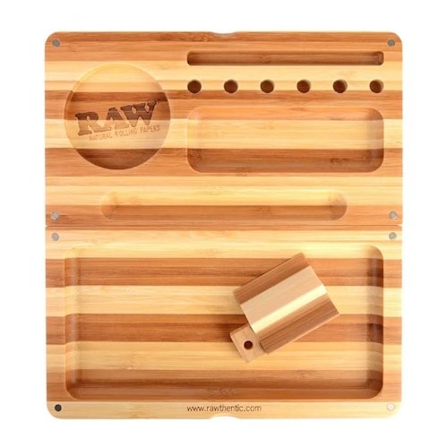 RAW Backflip Bamboo Magnet Rolling Tray