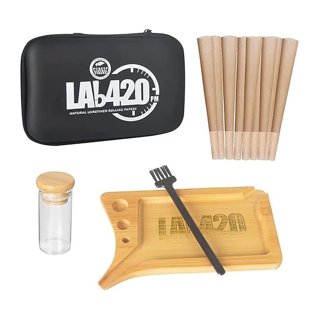 Portable Rolling Tray Set - Bamboo