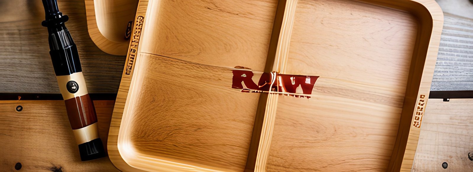 raw rolling tray wood
